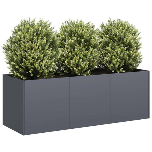 Vidaxl plantenbak antraciet 120x40x40 cm koudgewalst staal