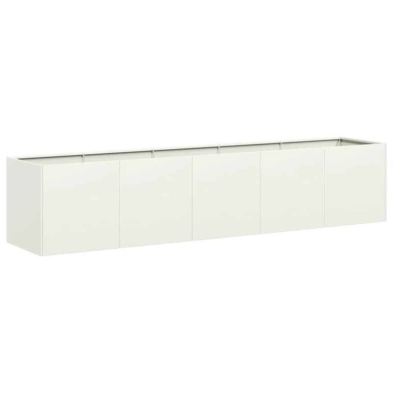 Afbeelding laden in galerijviewer, Vidaxl plantenbak 200x40x40 cm koudgewalst staal wit

