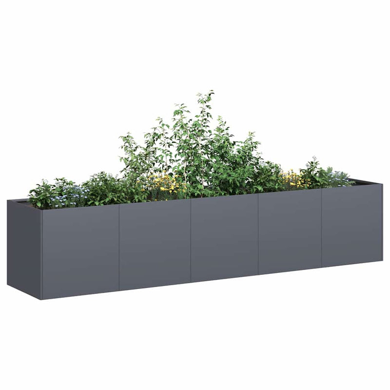 Afbeelding laden in galerijviewer, Vidaxl plantenbak antraciet 200x40x40 cm koudgewalst staal
