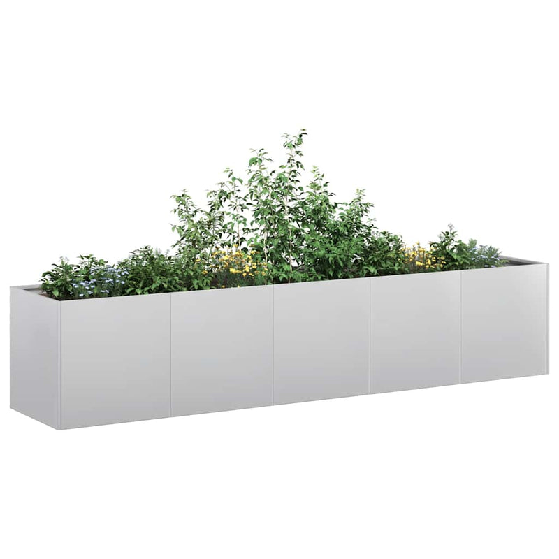 Afbeelding laden in galerijviewer, Vidaxl plantenbak 200x40x40 cm gegalvaniseerd staal
