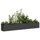 Vidaxl plantenbak 280x40x40 cm koudgewalst staal zwart