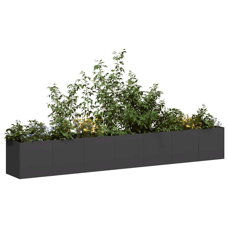 Afbeelding laden in galerijviewer, Vidaxl plantenbak 280x40x40 cm koudgewalst staal zwart
