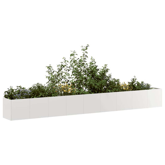 Vidaxl plantenbak 360x40x40 cm roestvrij staal