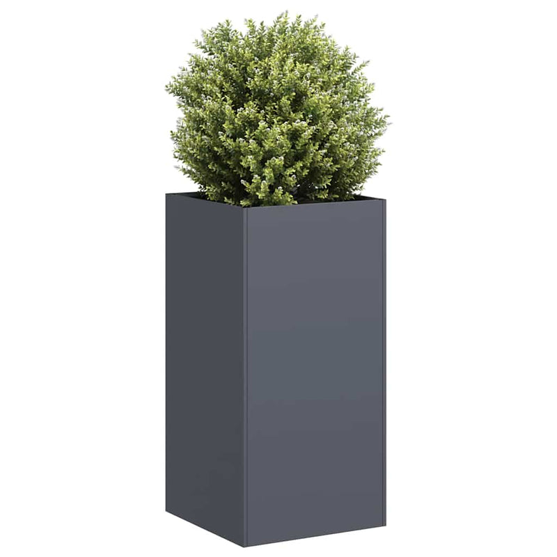 Afbeelding laden in galerijviewer, Vidaxl plantenbak 40x40x80 cm koudgewalst staal antracietkleurig
