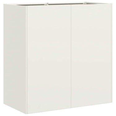 Vidaxl plantenbak 40x40x80 cm koudgewalst staal wit
