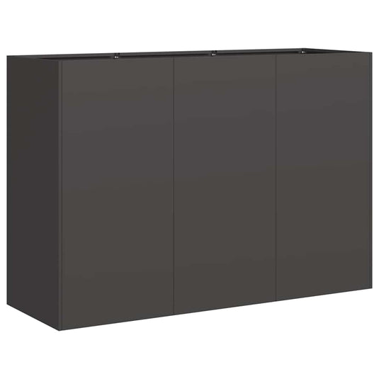 Vidaxl plantenbak 120x40x80 cm koudgewalst staal zwart