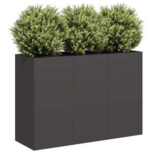Vidaxl plantenbak 120x40x80 cm koudgewalst staal zwart