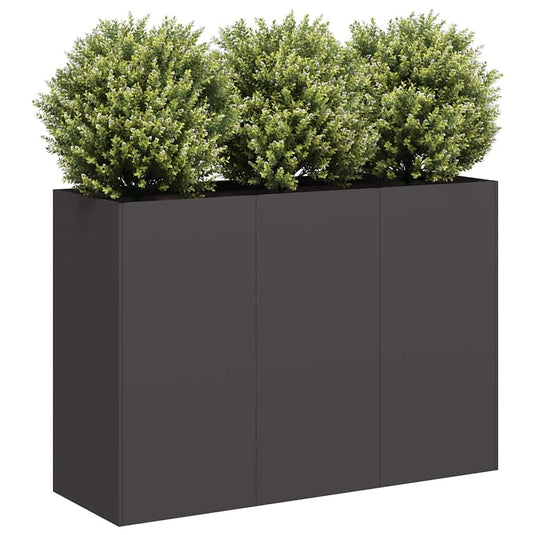 Vidaxl plantenbak 120x40x80 cm koudgewalst staal zwart
