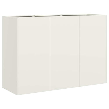 Vidaxl plantenbak 120x40x80 cm koudgewalst staal wit
