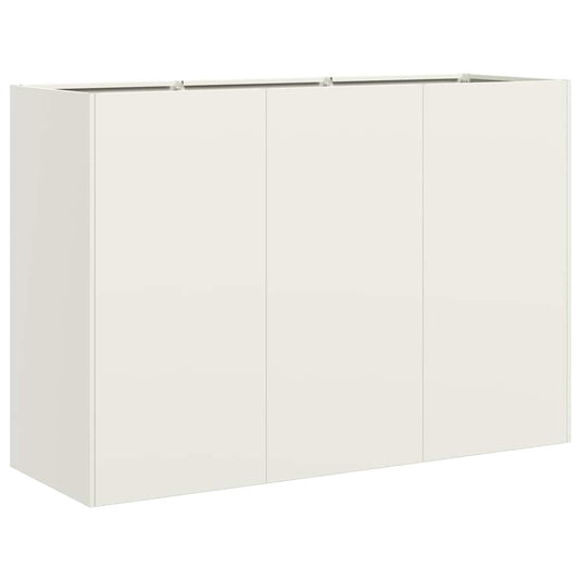 Vidaxl plantenbak 120x40x80 cm koudgewalst staal wit