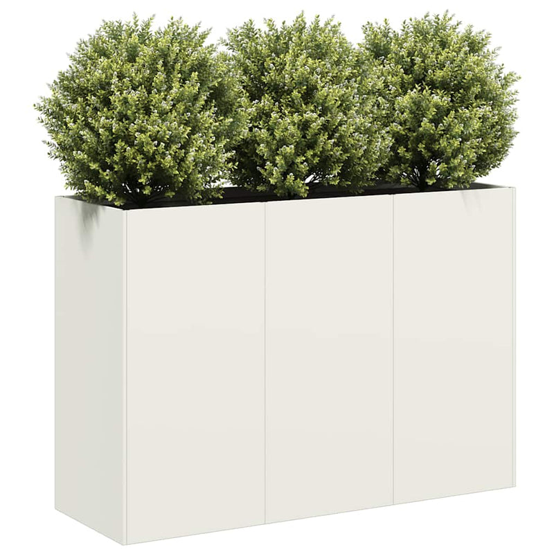 Afbeelding laden in galerijviewer, Vidaxl plantenbak 120x40x80 cm koudgewalst staal wit
