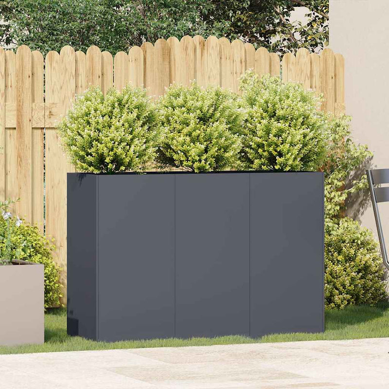 ギャラリービューアに画像をロードする, Vidaxl plantenbak 120x40x80 cm koudgewalst staal antracietkleurig
