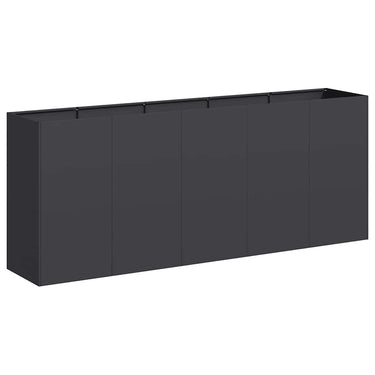Vidaxl plantenbak 200x40x80 cm koudgewalst staal zwart