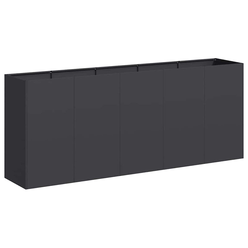 Afbeelding laden in galerijviewer, Vidaxl plantenbak 200x40x80 cm koudgewalst staal zwart
