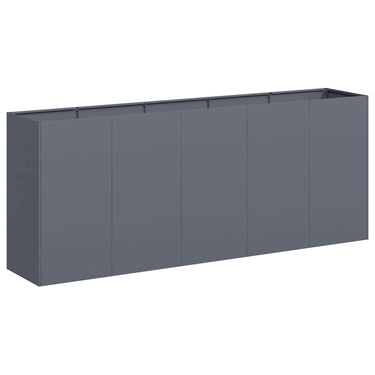 Vidaxl plantenbak 200x40x80 cm koudgewalst staal antracietkleurig