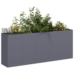 Vidaxl plantenbak 200x40x80 cm koudgewalst staal antracietkleurig