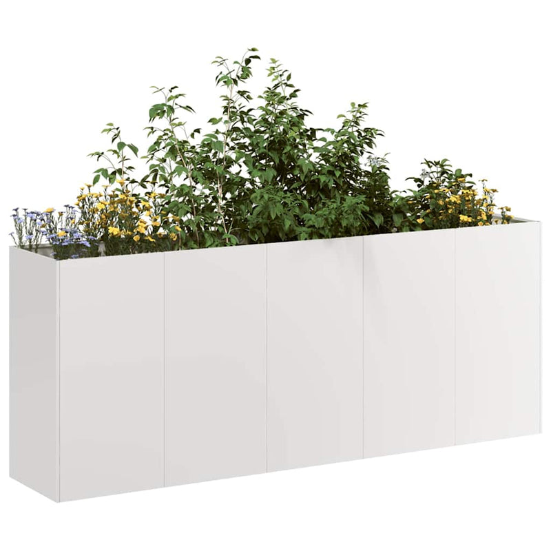 Afbeelding laden in galerijviewer, Vidaxl plantenbak 200x40x80 cm roestvrij staal

