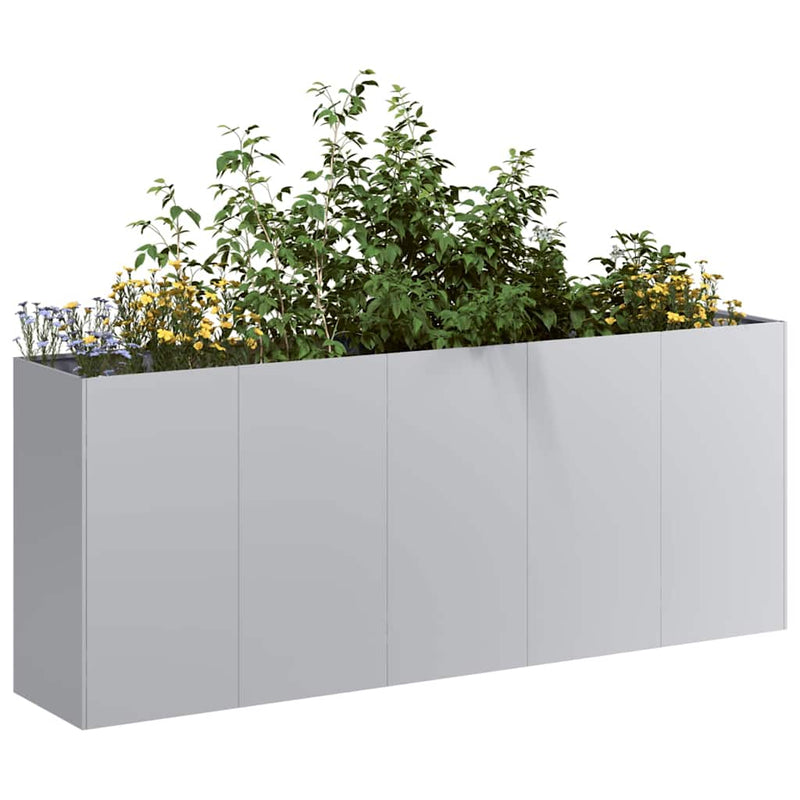 Afbeelding laden in galerijviewer, Vidaxl plantenbak 200x40x80 cm gegalvaniseerd staal

