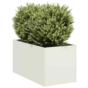 Vidaxl plantenbak 40x80x40 cm koudgewalst staal wit