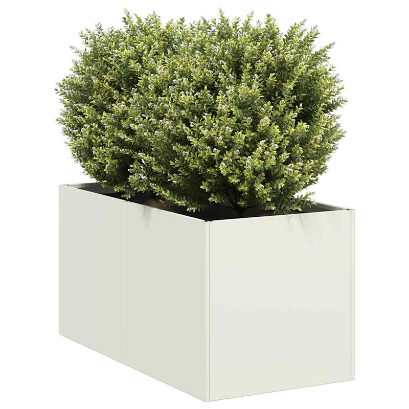 ギャラリービューアに画像をロードする, Vidaxl plantenbak 40x80x40 cm koudgewalst staal wit
