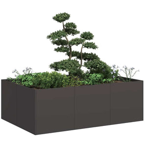 Vidaxl plantenbak 120x80x40 cm staal zwart