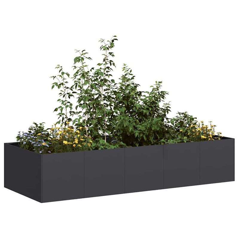 Afbeelding laden in galerijviewer, Vidaxl plantenbak 200x80x40 cm staal zwart
