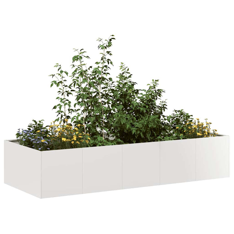 Afbeelding laden in galerijviewer, Vidaxl plantenbak 200x80x40 cm roestvrij staal
