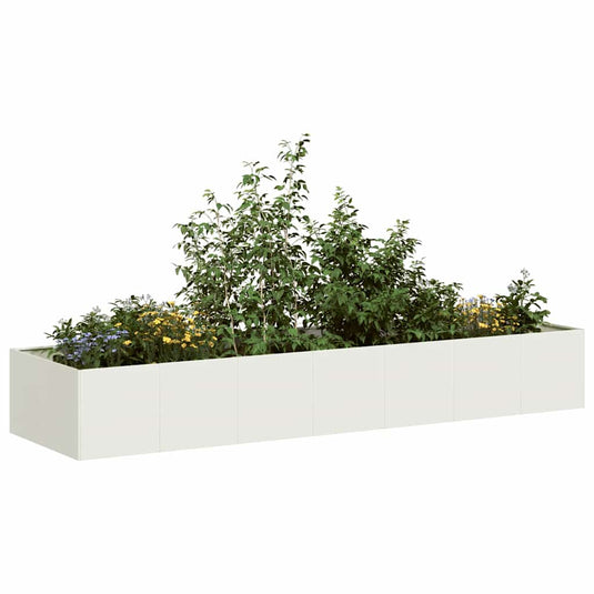 Vidaxl plantenbak 280x80x40 cm staal wit