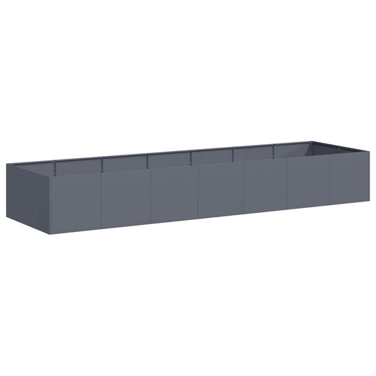 Vidaxl plantenbak 280x80x40 cm staal antracietkleurig