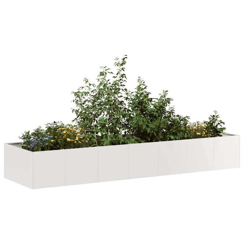 Afbeelding laden in galerijviewer, Vidaxl plantenbak 280x80x40 cm roestvrij staal
