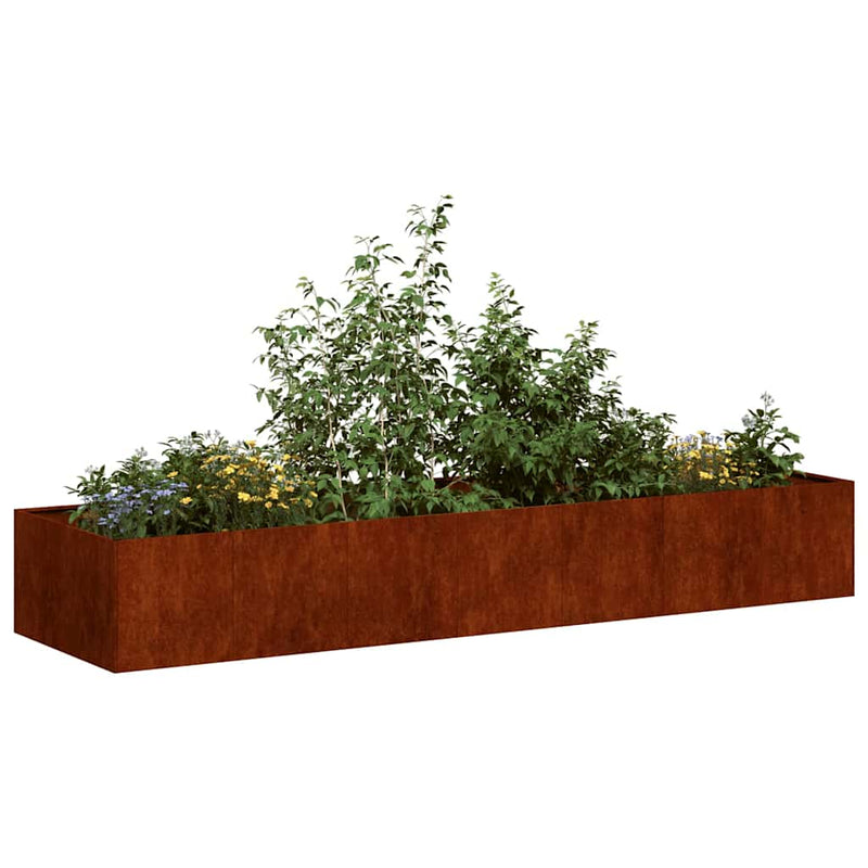 Afbeelding laden in galerijviewer, Vidaxl plantenbak roestig 280x80x40 cm weervast staal
