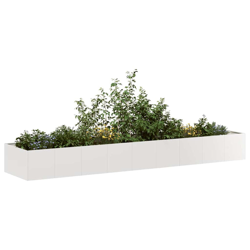 Afbeelding laden in galerijviewer, Vidaxl plantenbak 360x80x40 cm roestvrij staal
