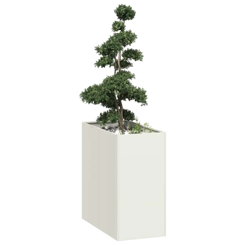 Afbeelding laden in galerijviewer, Vidaxl plantenbak 40x80x80 cm staal wit
