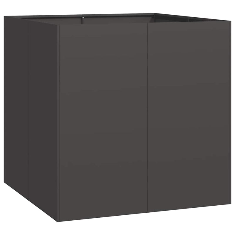 Afbeelding laden in galerijviewer, Vidaxl plantenbak 80x80x80 cm staal zwart
