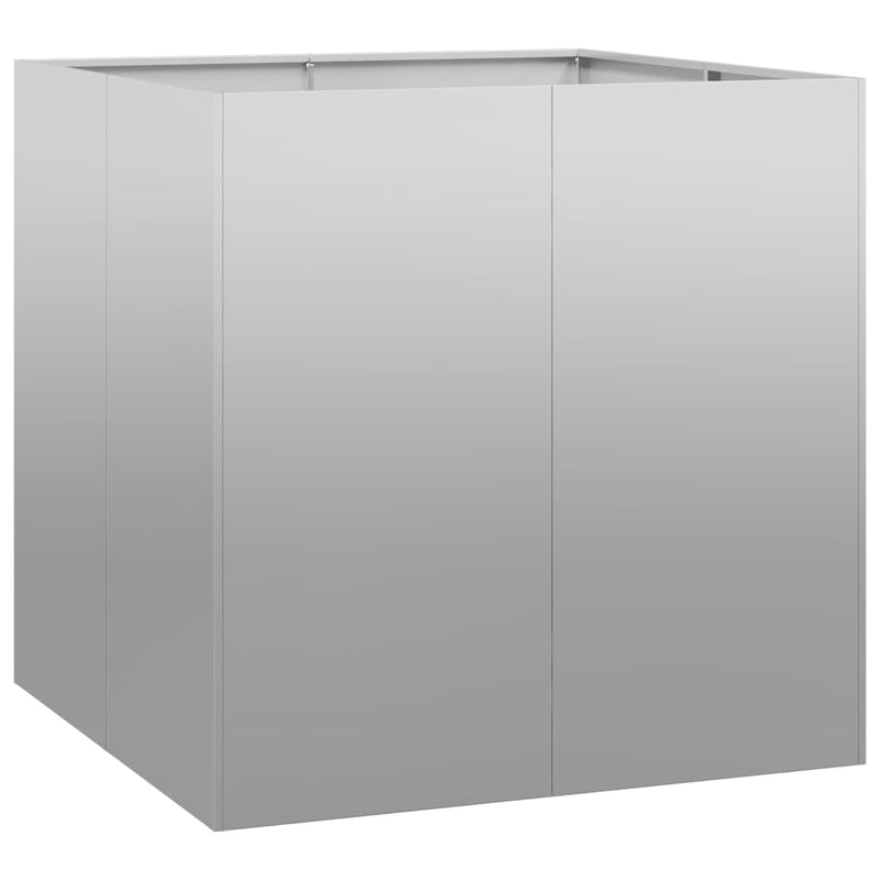 Afbeelding laden in galerijviewer, Vidaxl plantenbak 80x80x80 cm gegalvaniseerd staal
