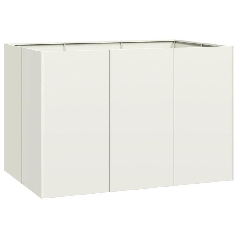 Afbeelding laden in galerijviewer, Vidaxl plantenbak 120x80x80 cm staal wit
