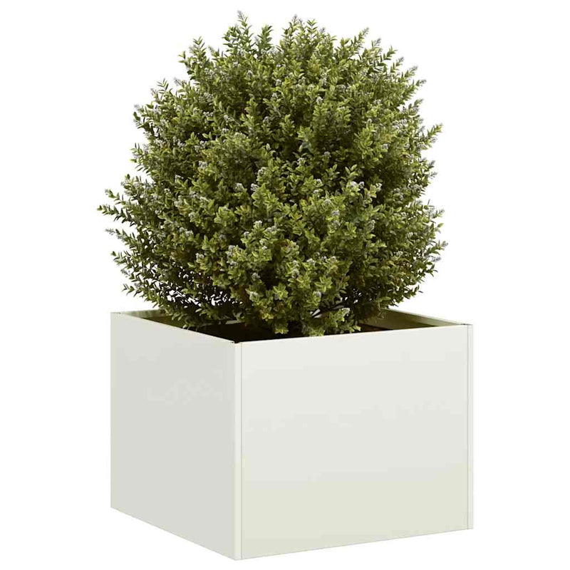 Afbeelding laden in galerijviewer, Vidaxl plantenbak 40x40x30 cm staal wit
