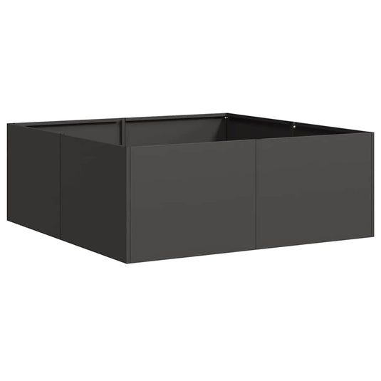 Vidaxl plantenbak 80x80x30 cm staal zwart