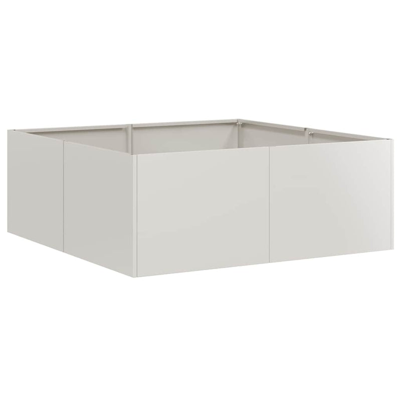 Afbeelding laden in galerijviewer, Vidaxl plantenbak 80x80x30 cm roestvrij staal
