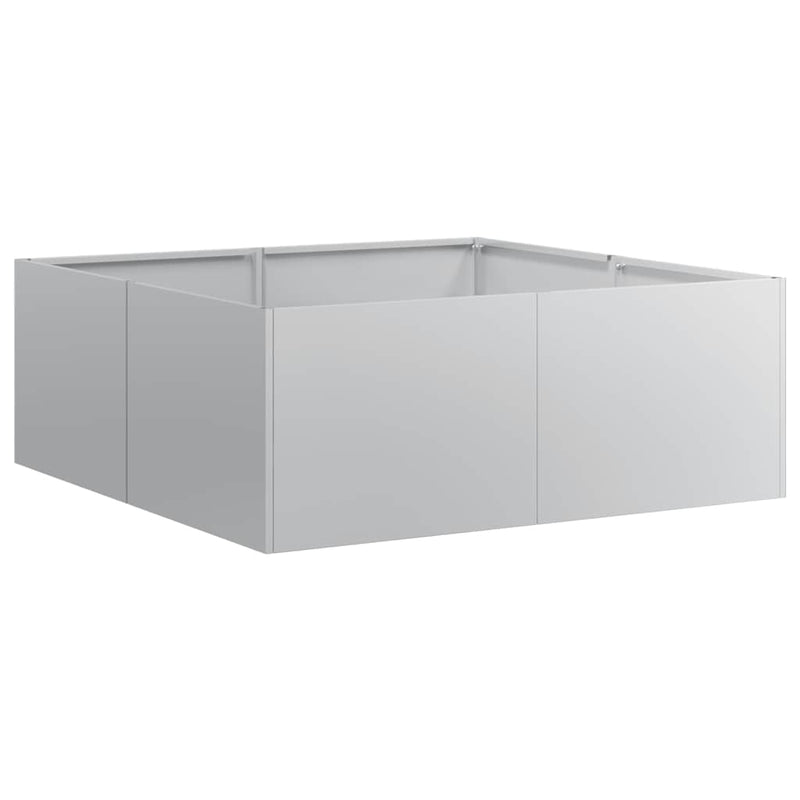 Afbeelding laden in galerijviewer, Vidaxl plantenbak 80x80x30 cm gegalvaniseerd staal
