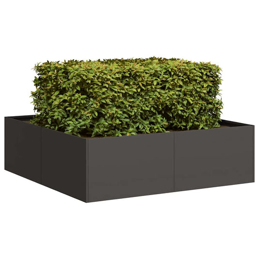 Vidaxl plantenbak 100x100x30 cm staal zwart