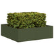 Vidaxl plantenbak 100x100x30 cm staal olijfgroen