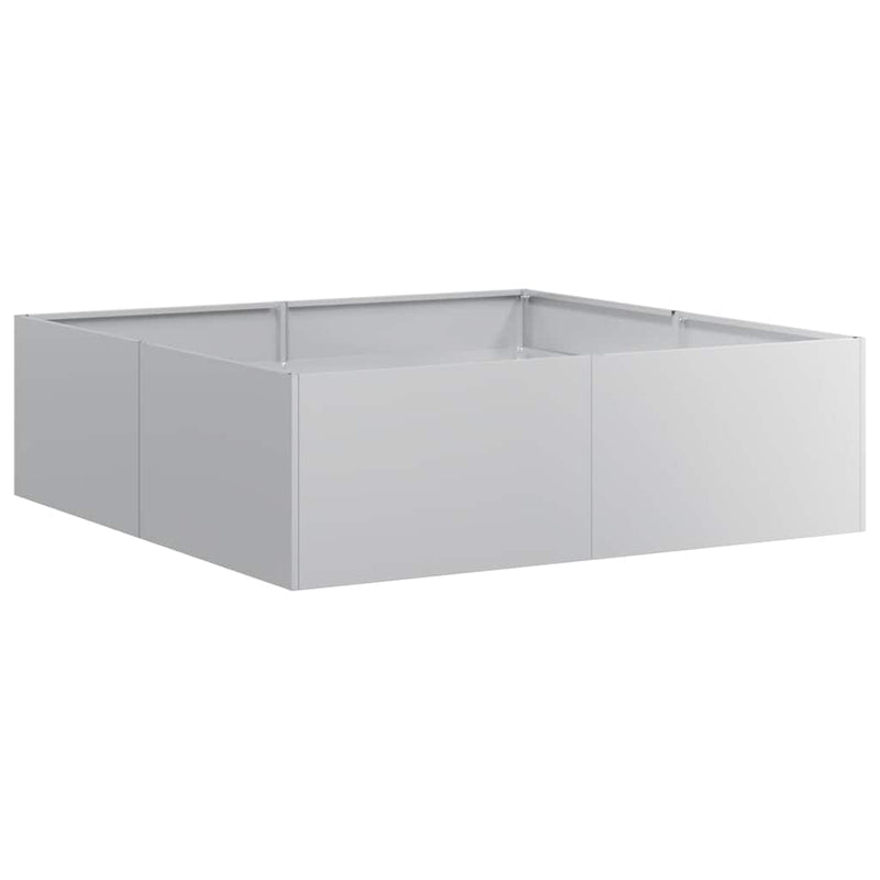 Afbeelding laden in galerijviewer, Vidaxl plantenbak 100x100x30 cm gegalvaniseerd staal
