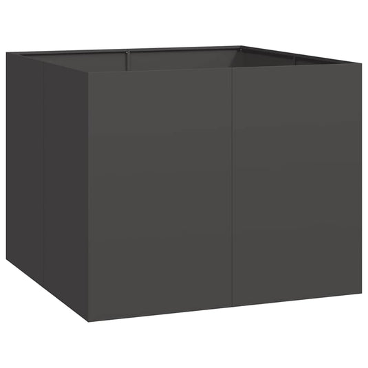 Vidaxl plantenbak 100x100x80 cm staal zwart