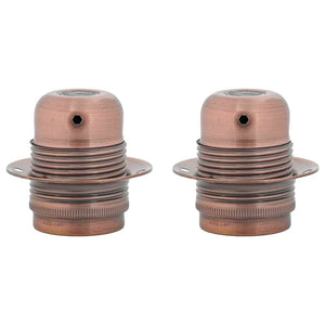 Vidaxl lamphouders 2 st rood brons e27