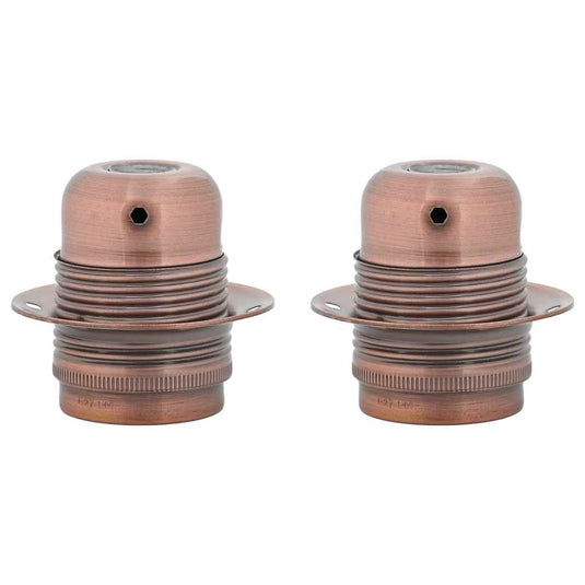 Vidaxl lamphouders 2 st rood brons e27