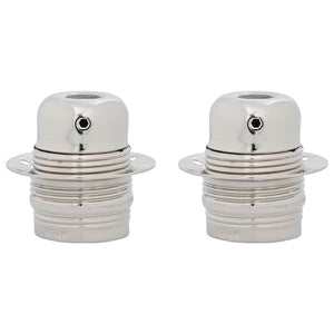 Vidaxl lamphouders 2 st nikkel satijn e27