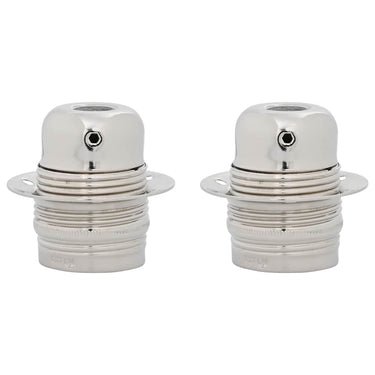 Vidaxl lamphouders 2 st nikkel satijn e27
