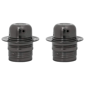 Vidaxl lamphouders 2 st glanzend zwart e27