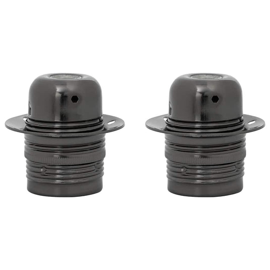 Vidaxl lamphouders 2 st glanzend zwart e27